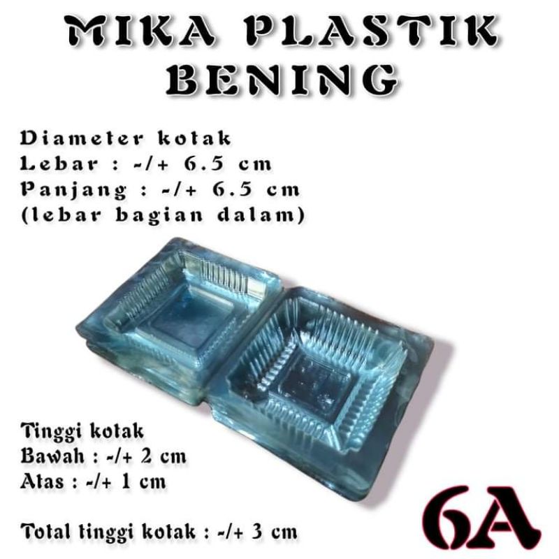 Plastik Mika Kue Uk 6A (isi 100pcs) tempat kue plastik,  box kue