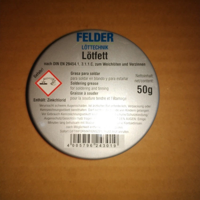 Lotfett 50g FELDER ORIGINAL / lotfet 50g /minyak solder