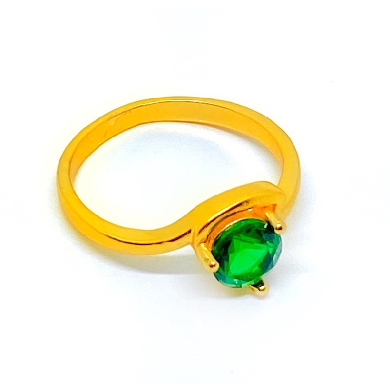 cincin wanita //cincin permata satu //cincin lapis emas //perhiasan//cincin