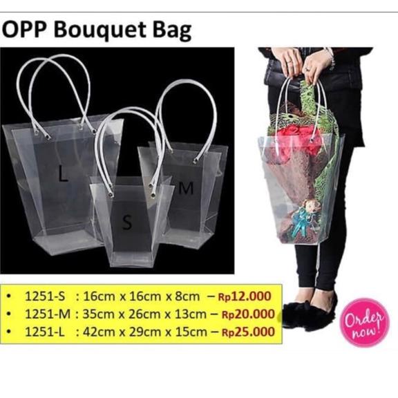 

Model Baru OPP Bouquet Bag size L - kantong handboquuet tas buket barang florist flower packaging 1251L !