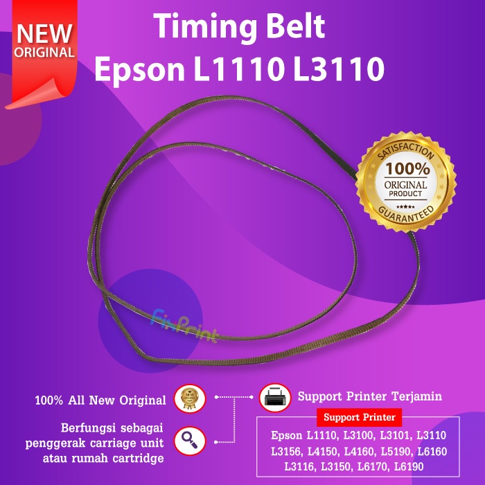 Timing Belt Epson L120 L121 L110 L210 L220 L300 L310 L350 Penggenar Motor Carriage L550 L555 L565