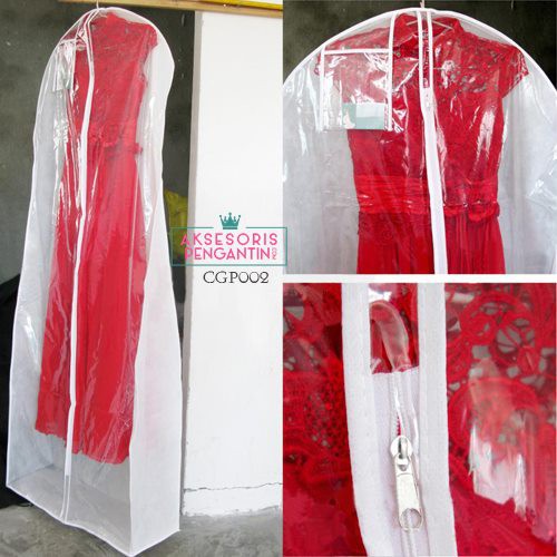 [READY STOCK] SARUNG GAUN PENGANTIN COVER BAJU GANTUNG LACE MERAH CGP002