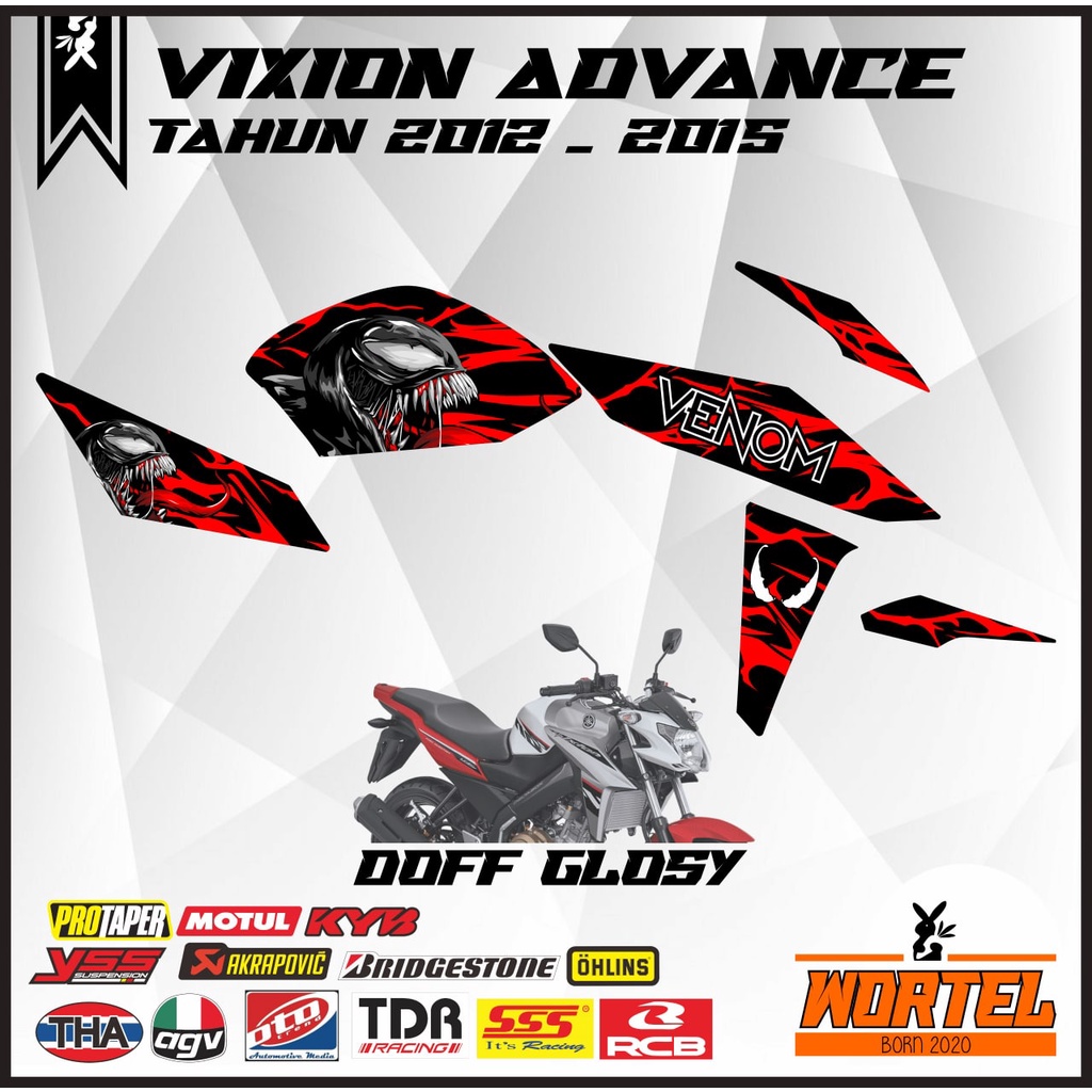 Striping Hologram Vixion-Stiker Decal Motor Vixion New/NVA Venom (Tahun 2015-2016)