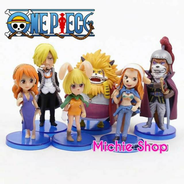 Figure One Piece WCF Zou Vol.1 (set 6) Luffy Nami Sanji Carrot Nekomamushi Inuarashi