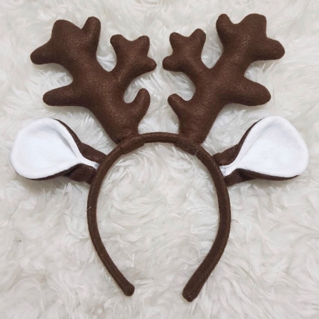 Bando Natal Karakter Rusa Tanduk Kijang Deer Raindeer Rudolph Kostum  Merry Christmas Santa Clause Bando Rusa