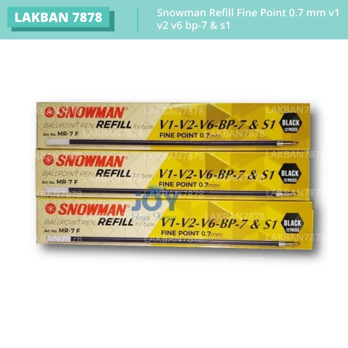 

12pcs Snowman Refill Fine Point 0.7 mm v1 v2 v6 bp-7 & s1