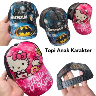 Topi Anak Premium Full Gambar Karakter Topi Anak Laki Laki &amp; Perempuan Usia 3-7Thn