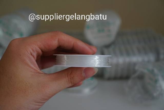 benang kenur elastis lucky 0,8mm tali kalung transparan bening gelang