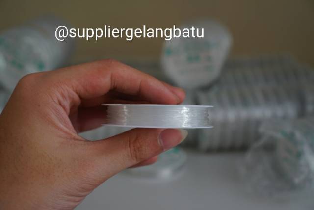 karet benang kenur tali elastis benang transparan serat kuat 1mm kalung gelang Karet elastis supplie