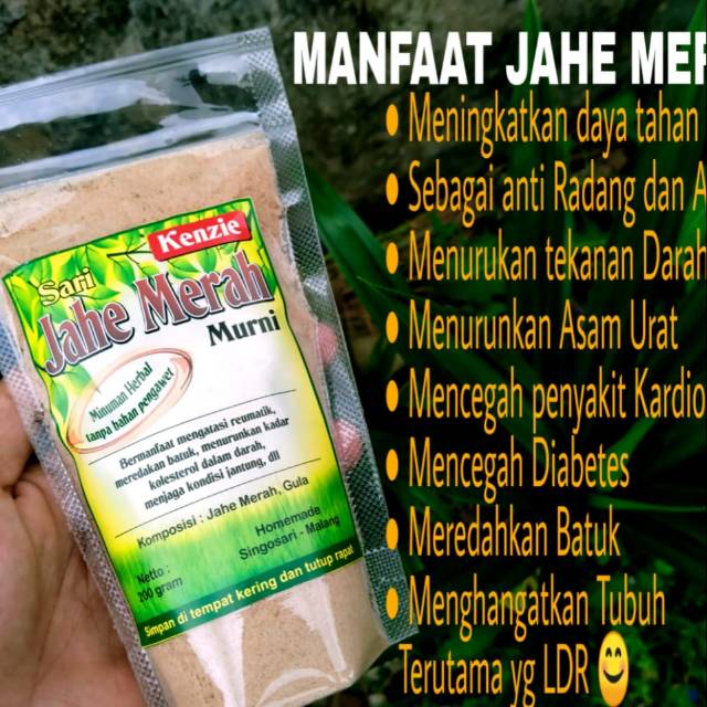 

Jahe Merah Bubuk atau Red Ginger Homemade meningkatkan Daya Tahan Tubuh 200 gram