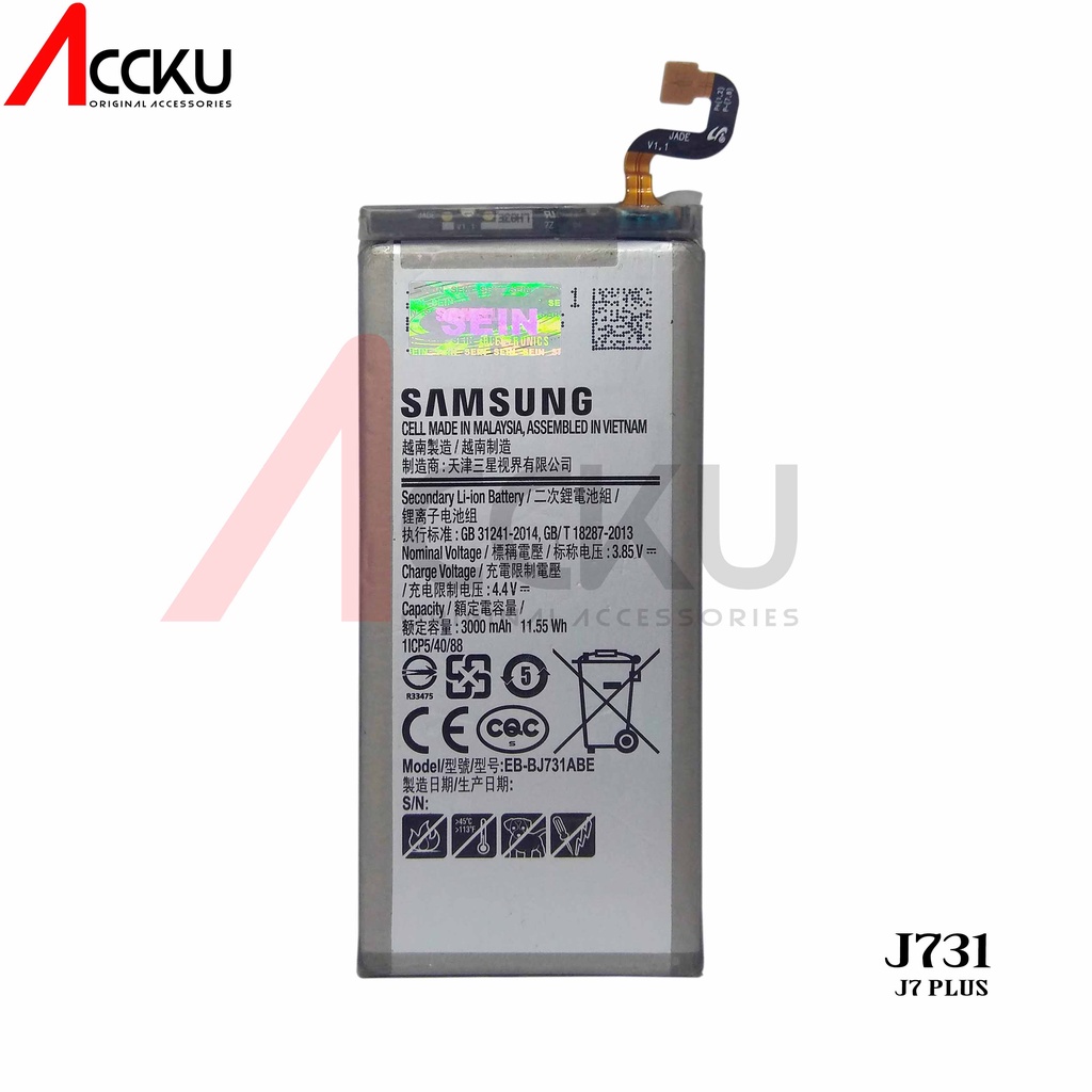 BATERAI SAMSUNG J731 EB-BJ731ABE BATTERY SAMSUNG GALAXY J7 PLUS ORIGINAL