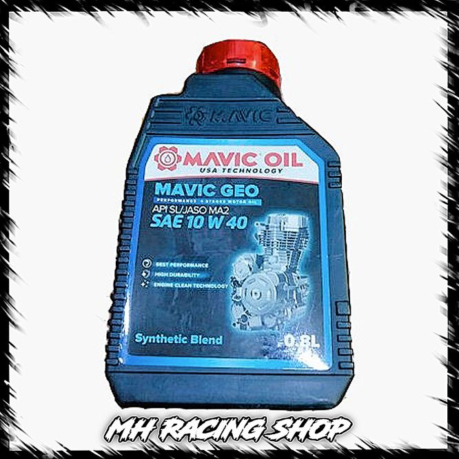MAVIC OIL MAVIC GEO 4 STROKE SAE 10 W 40 API SL JASO MA2 OLI MAVIC 08L