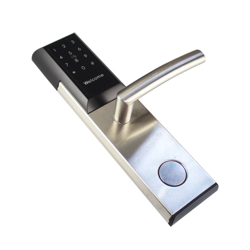 Smart Door Lock With Card Number H1312 RIGHT SILVER