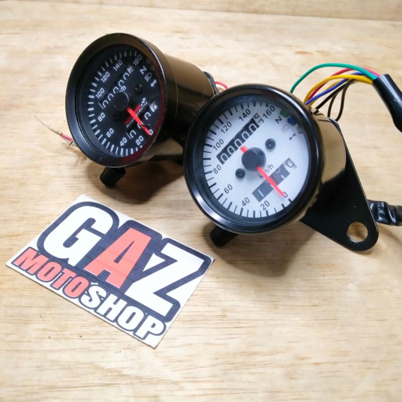 Speedometer Jarum Universal Crhome Hitam Spido Tabung CB Variasi Japstyle Classic Custom GL MP Tiger