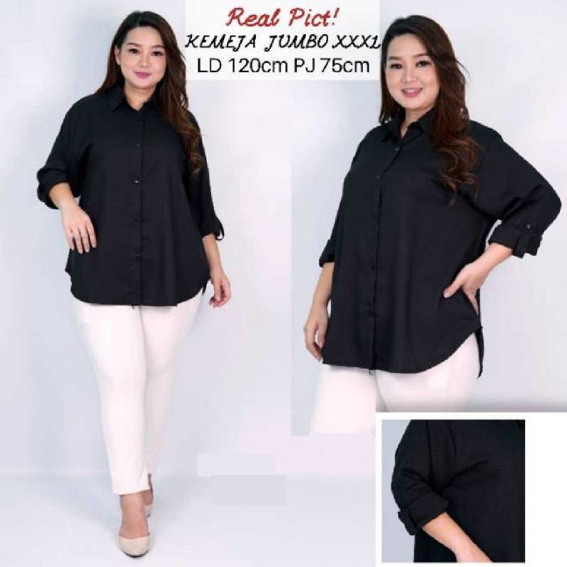 AT708 KEMEJA JUMBO - BAJU KERJA JUMBO - BIG SIZE JUMBO