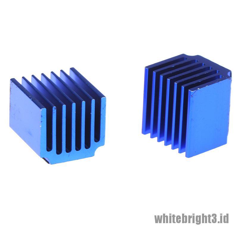 &lt; White3 &gt; 2pcs Heatsink Radiator Pendingin Bahan Aluminum Warna Biru Untuk Printer 3D