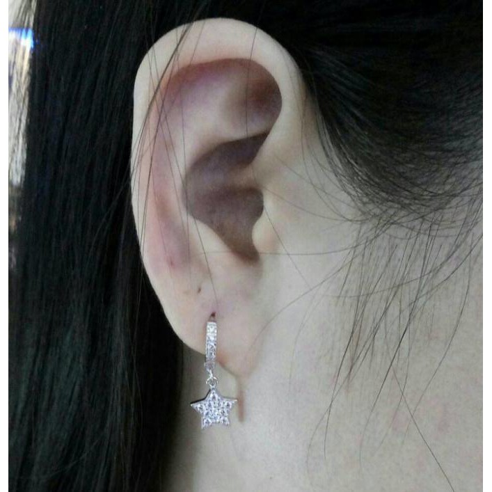SUPER MURAH - ANTING DEWASA/ANTING JEPIT IMPORT PERAK SILVER 925 LAPIS EMAS PUTIH/ ANTING LUCU