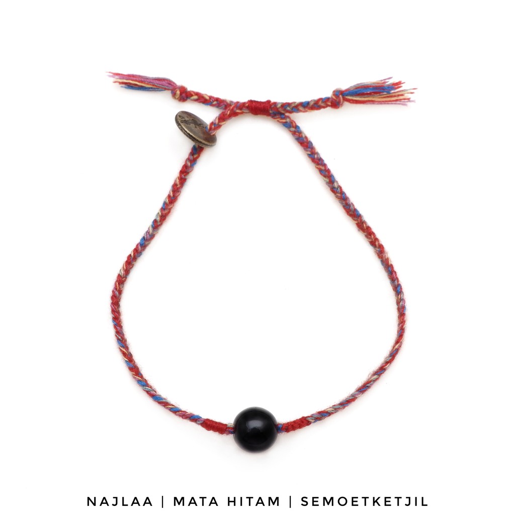 

Semoet Ketjil Gelang Bohemian Najlaa Mata Hitam Agate