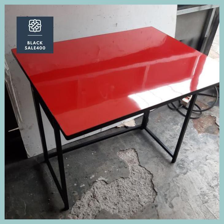 Meja Lipat Minimalis Hpl Kantor 80X50X100 - Hitam