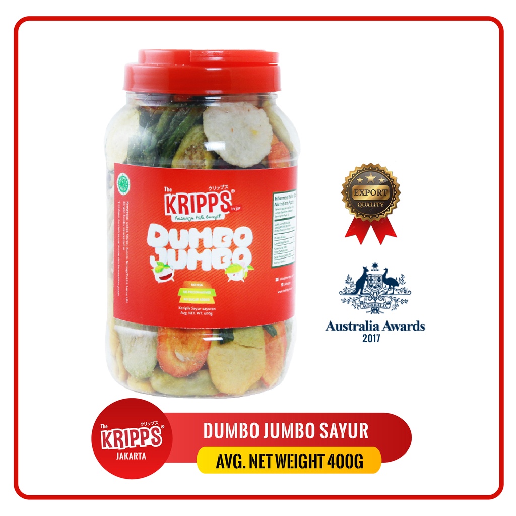 

NEW! DUMBO JUMBO SAYUR (400G)/VEGAN SNACK