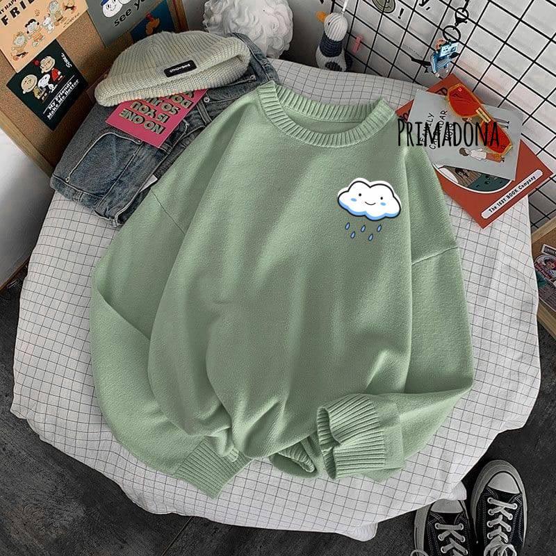 COD Sweatshirt Tebal Kartun Lucu Wanita All Size Fit to L
