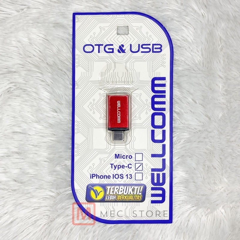 OTG USB TYPE C / TIPE C WELLCOMM FOR SAMSUNG , OPPO , XIAOMI , REDMI , VIVO , INFINIX