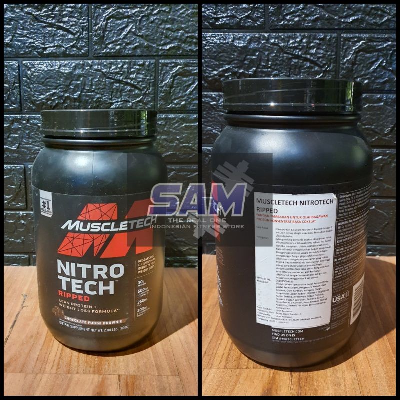 Suplemen Fitness MUSCLETECH Nitrotech Ripped 2 lb Whey Protein Fat Burner