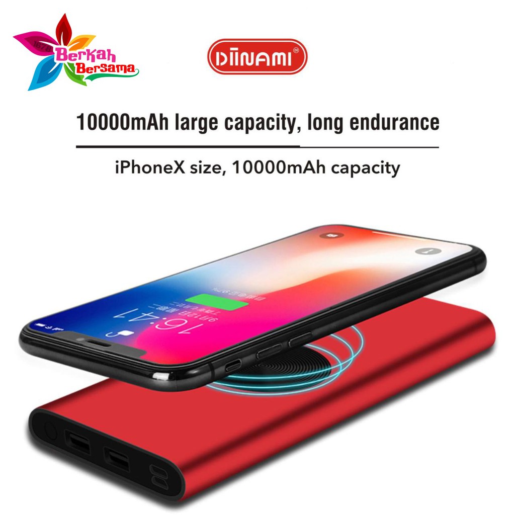 BM105 Powerbank diinami Y17W real 10000MAH + wireless charger power bank BB1478