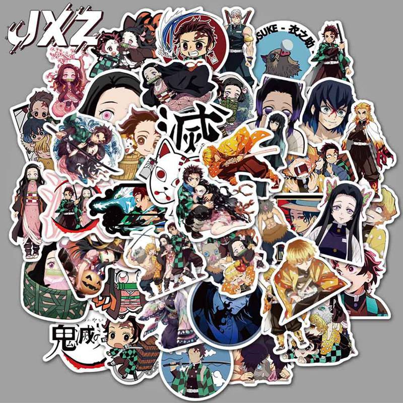 DS001 – Sticker / Stiker Anime Manga Cosplay Jepang Demon Slayer / Kimetsu No Yaiba