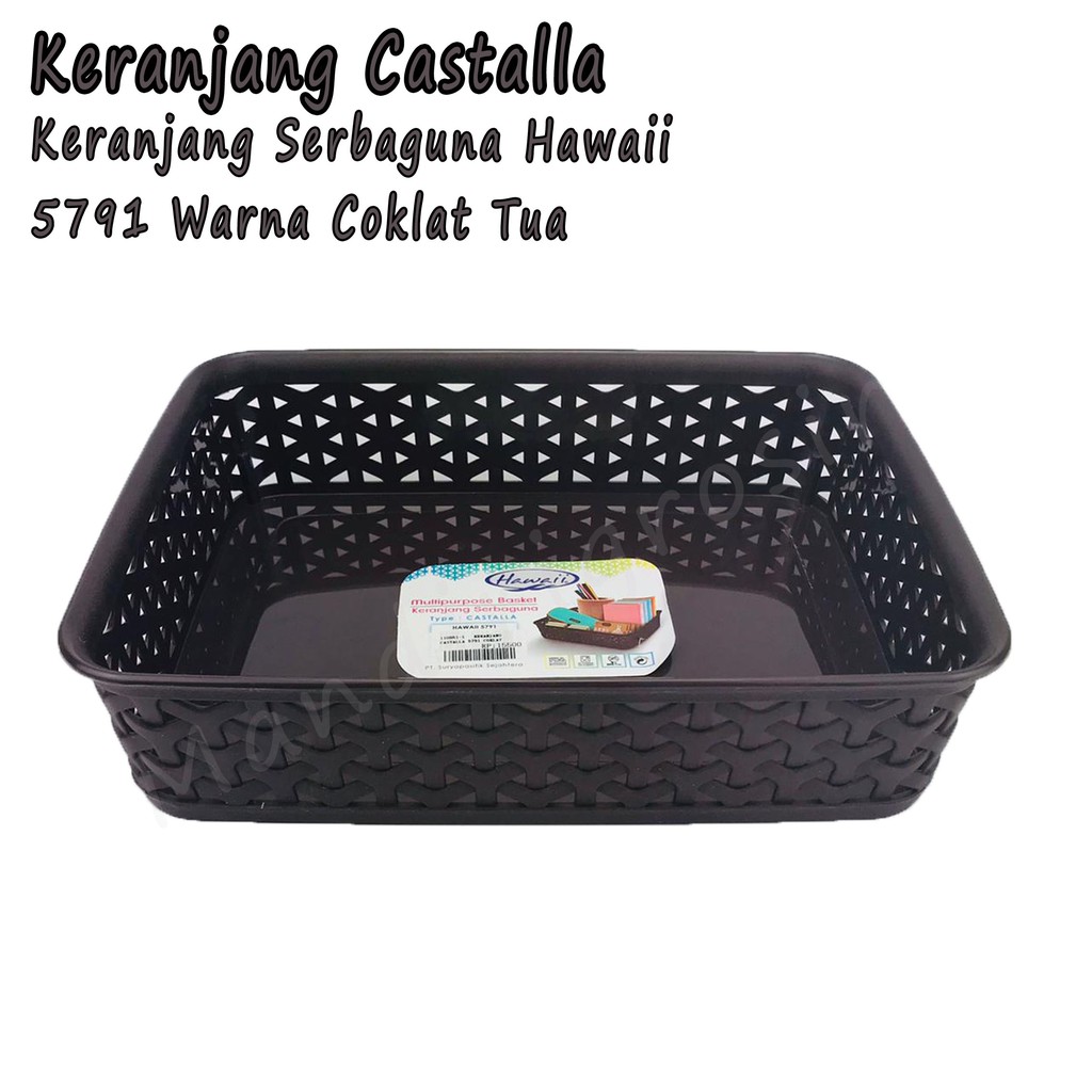 Keranjang * Castalla * Hawaii 5791 * Serbaguna * Coklat tua