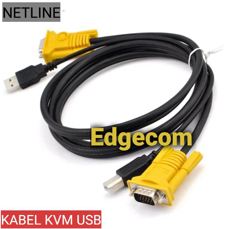 Kabel KVM USB 2.0 1,5 Meter NETLINE