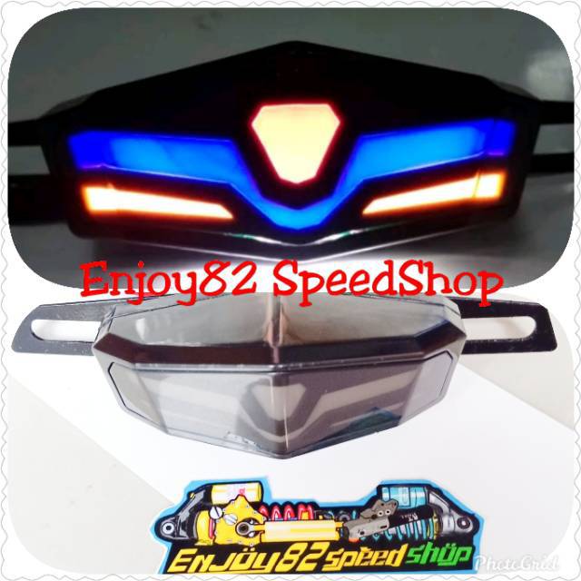 Stop lamp / Lampu Stop Led 3 in 1 Belakang Plus Breket Universal Rxking Cb100 Custom Dll