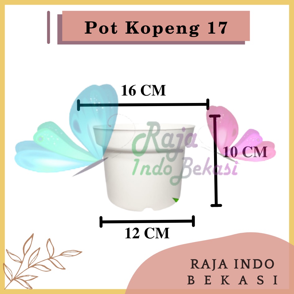 Pot Kp Kopeng 17 Putih By Garden Of Love Pot Bunga Plastik Putih Murah Ukuran Mirip Pot Tani 17