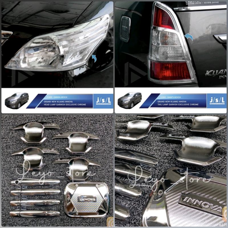GRAND INNOVA INOVA 2012 2014 2015 PAKET GARNISH DEPAN BELAKANG HEAD TAIL LAMP MANGKOK OUTER HANDLE T