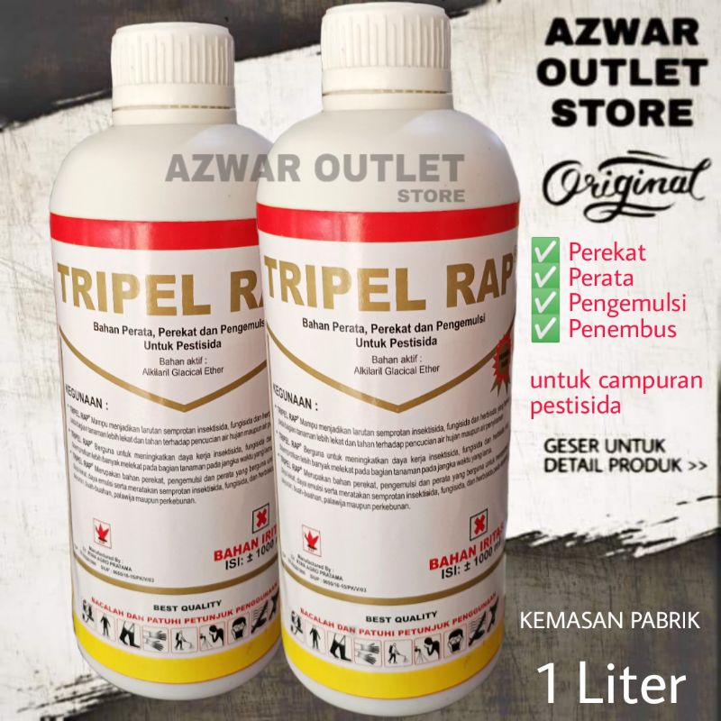 bahan Perekat perata pengemulsi pestisida | TRIPEL RAP 1 LITER campuran pestisida