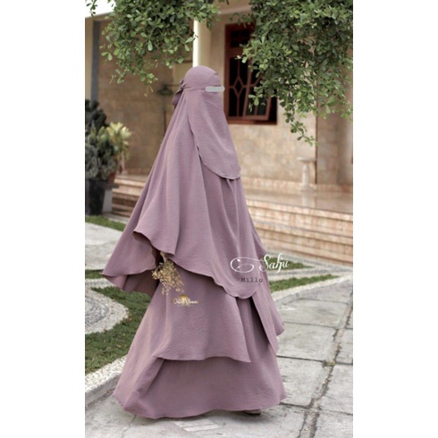 SALJU GAMIS SET BY DUTA BUSANA TREND CRINKLE AIR FLOW TAK PERLU SETRIKA