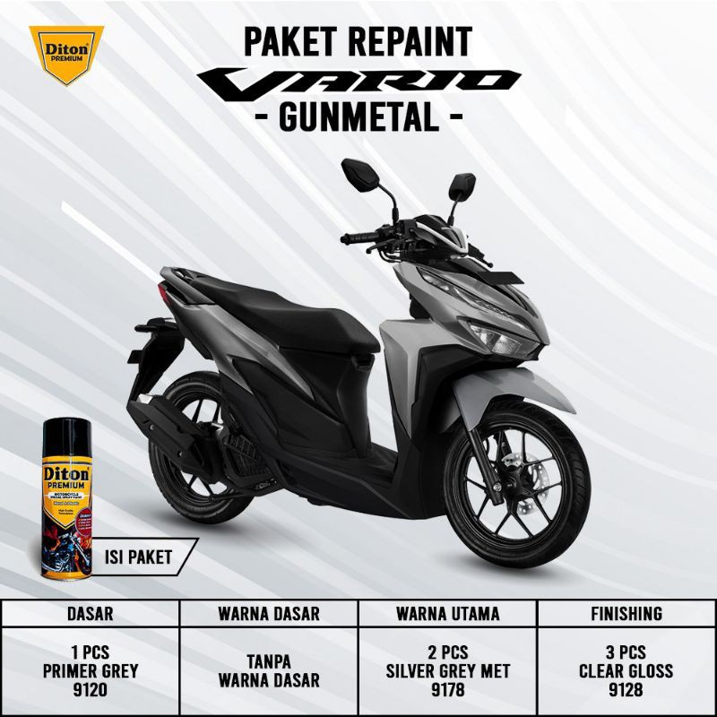 Pilok Grey Abu Abu Paket Repaint Motor Vario Cat Semprot Diton Premium Mio M3 SoulGT