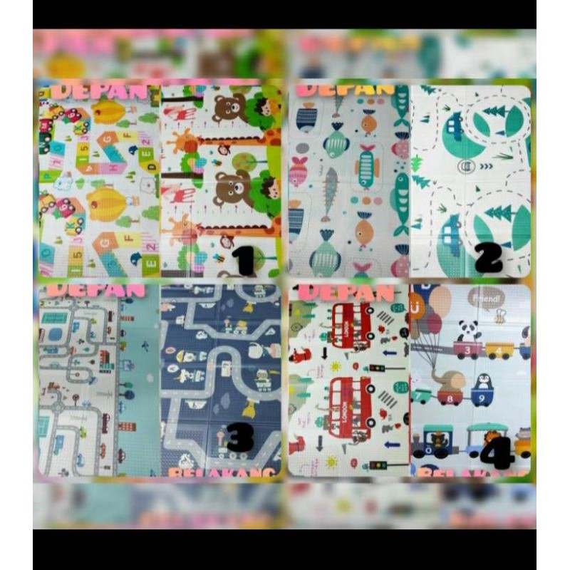 Matras Playmate/Playmat Anak Motif Karakter Unik 200x150x0.8(cm).