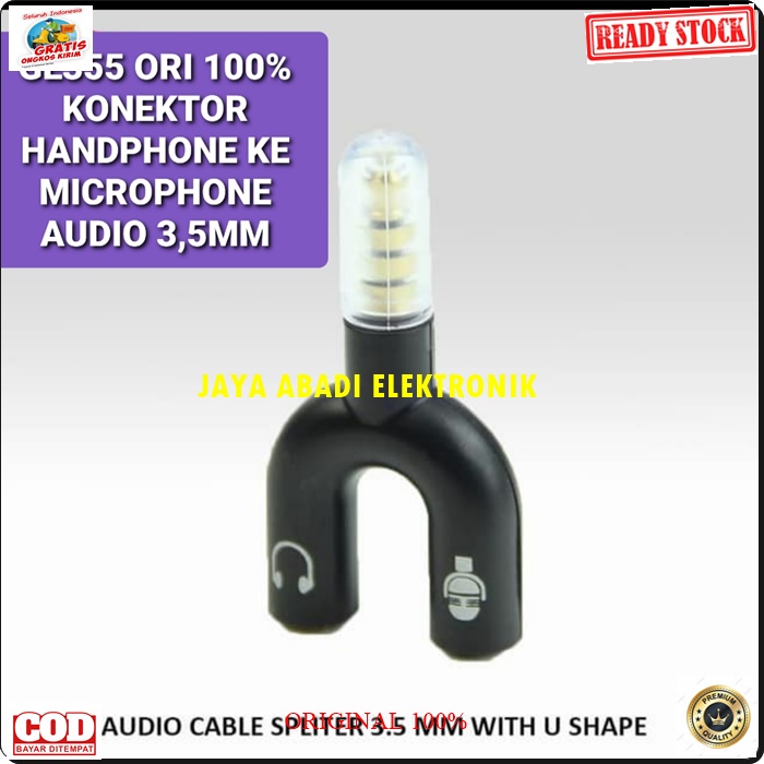 G355 AUX JACK 3.5 MM MIC HP HANDPHONE ADAPTER KONEKTOR SAMBUNGAN SPLITER AUDIO SOUND SUARA CONVERTER KONEKTORUNIVERSAL MALE EXTENSION PENYAMBUNG HEADSET HEADPHONE FEMALE MALE AMPLI STEREO HEADSET PRAKTIS DAN MUDAH DIGUNAAKAN HARGA TERJANGKAU