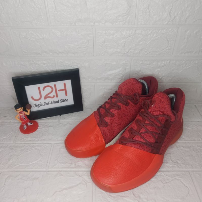 Sepatu Adidas Harden Vol. 1 Red Glare Size 41⅓ In Sole 26cm Made in China Warna Merah