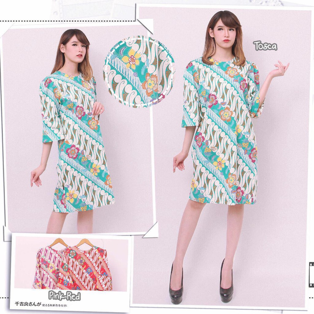 DNS DRESS002 MINI DRESS WANITA MOTIF BATIK