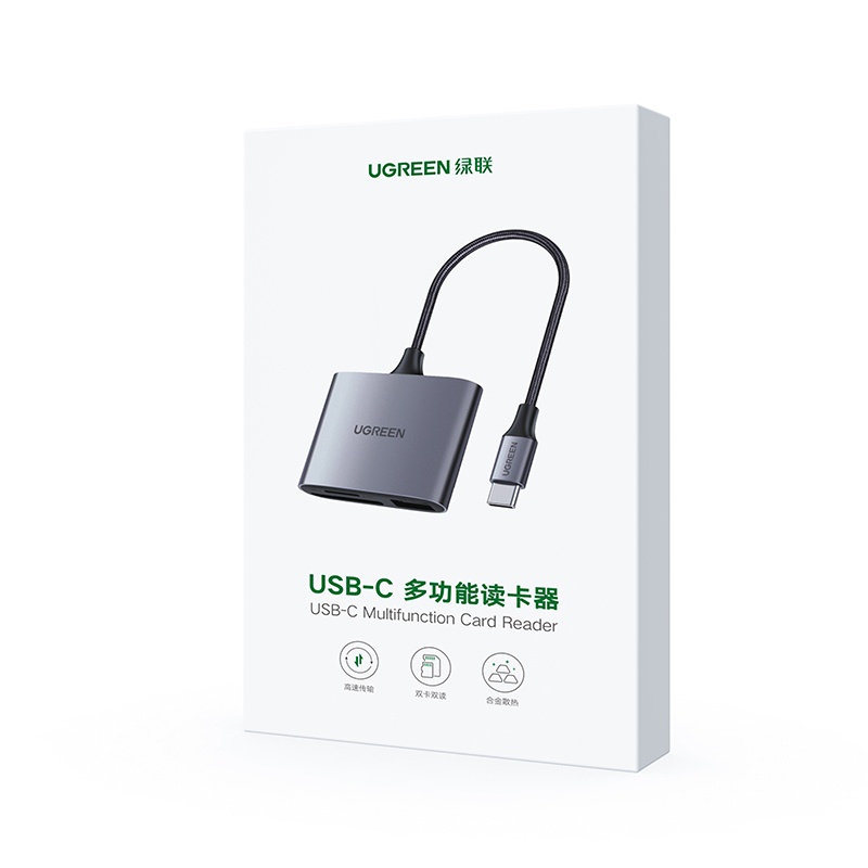 Ugreen Adapter Card Reader USB Tipe C Ke USB SD Micro SD