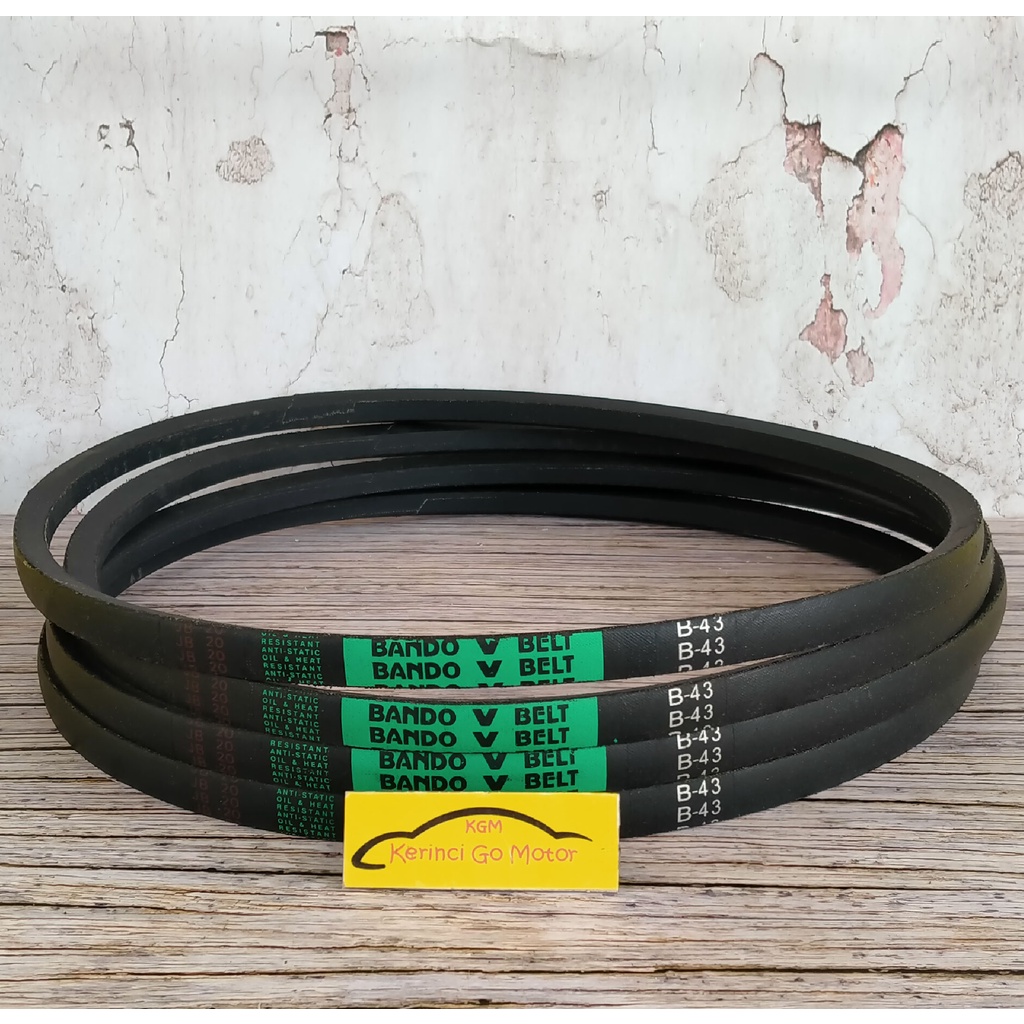 BANDO VAN BELT B-43 V BELT TALI KIPAS B43 FAN BELT VANBELT POLOS B-43