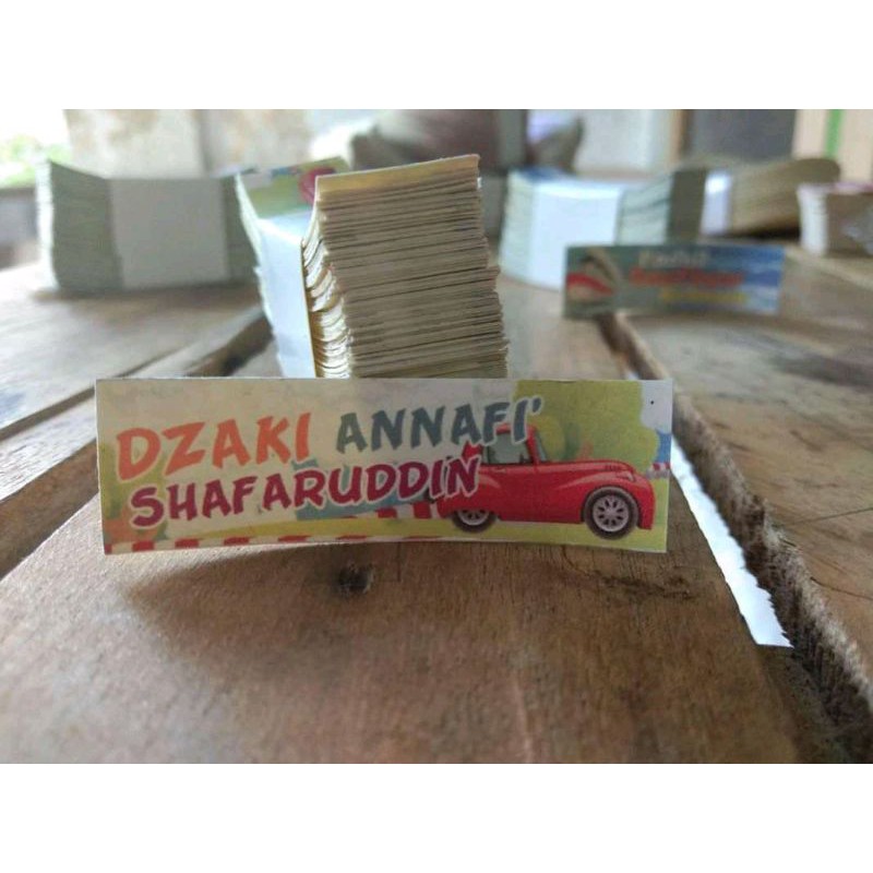 

stiker vinyl 6*2 100pcs 25k