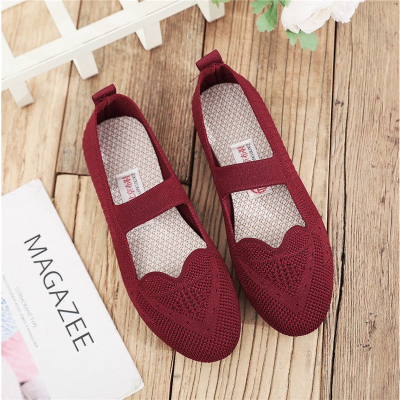 flat shoes rajut sepatu rajut wanita import 109