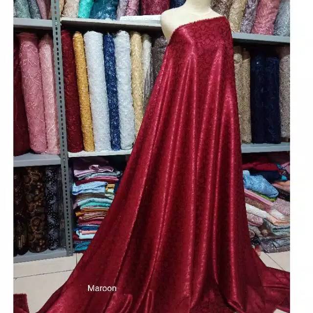 MURAH Kain Bahan jaguard gliter/kain jaguard motif/kain jaguar gliter / bahan kebaya dab gaun