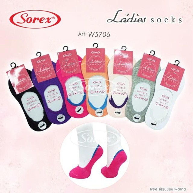 RC KAOS KAKI WANITA/CEWEK/LADIES SOREX INVISABLE/LADIES SOCKS TIPE W5709/W5708/W5703/W5706