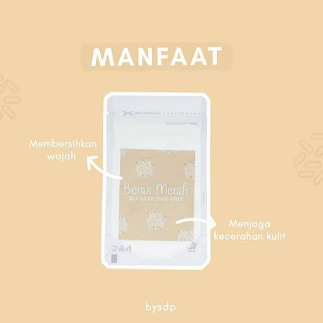 Masker Wajah Masker Organik Beras Merah Shopee Indonesia