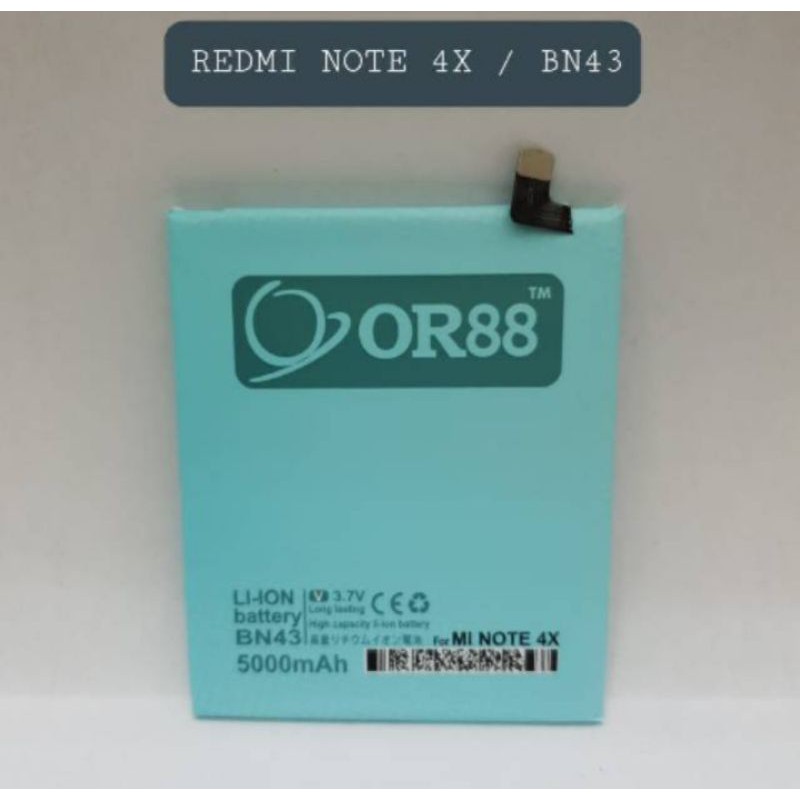 BATTERY BATERAI DOUBLE POWER FOR XIAOMI REDMI NOTE 4X (BN43) ORIENS88