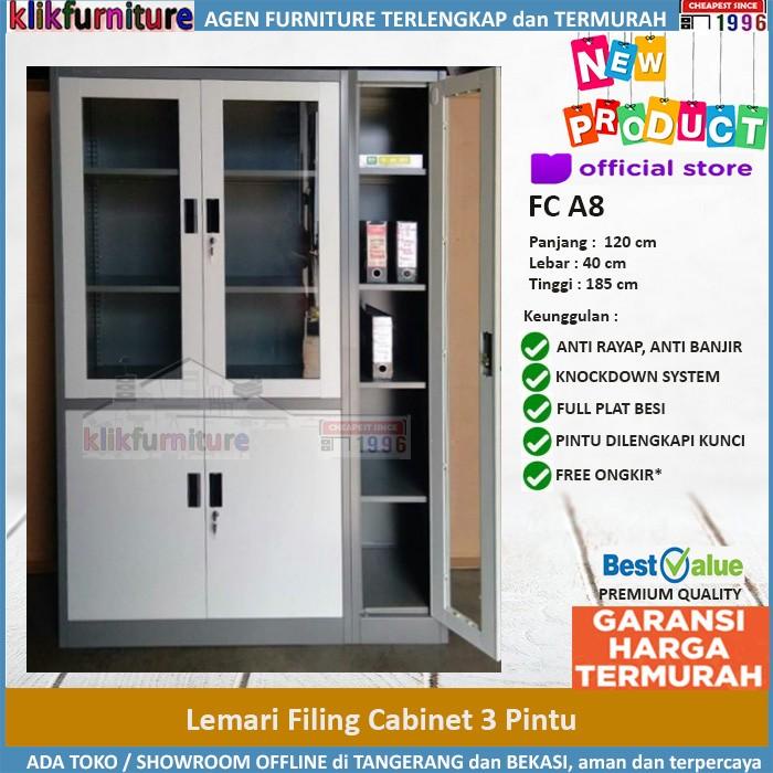 

Cabinet | Lemari Arsip Besi Filing Cabinet Besi 3 Pintu Fc A8